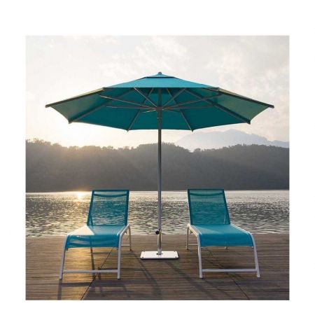 Зонт CREMA EOS EO2020B (Италия), 200x200 cм + Ветрозащитный купол + Чехол на молнии (190 см) + База для зонта B24 (50 kg) (Зонт для сада террасы бассейна)