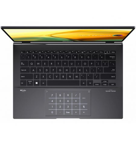 Ноутбук 14 ASUS ZenBook 14 OLED UM3402 Black, AMD Ryzen 7 5825U 2.0-4.5Ghz/16GB/SSD 1TB M.2 NVMe/AMD Radeon Graphics/WiFi 6E 802.11ax/BT5.0/HDMI/HD WebCam/Illum. Keyb./Number Pad/14 IPS OLED WQXGA+ NanoEdge 400nits Ноутбук 14 ASUS ZenBook 14 OLED UM3402 Black, AMD Ryzen 7 5825U 2.0-4.5Ghz/16GB/SSD 1TB M.2 NVMe/AMD Radeon Graphics/WiFi 6E 802.11ax/BT5.0/HDMI/HD WebCam/Illum. Keyb./Number Pad/14 IPS OLED WQXGA+ NanoEdge 400nits