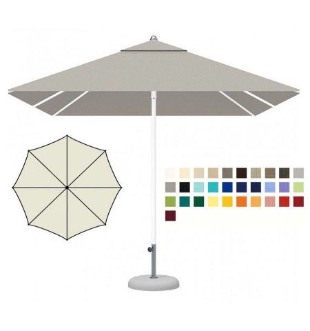 Зонт CREMA EOS EO2020B (Италия), 200x200 cм + Ветрозащитный купол + Чехол на молнии (190 см) + База для зонта B24 (50 kg) (Зонт для сада террасы бассейна)