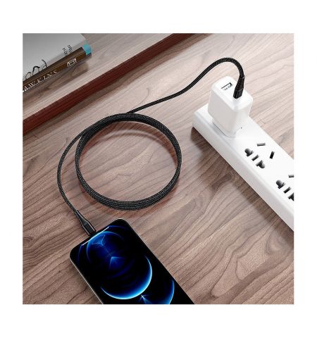 Кабель Borofone BU27 Cool victory PD 20W charging data cable Type-C to Lightning 1m, black 741011 Кабель Borofone BU27 Cool victory PD 20W charging data cable Type-C to Lightning 1m, black 741011
