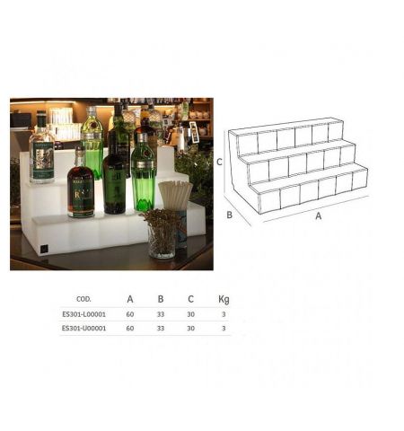 Барная витрина из трех ступеней LYXO EXPO MARVY with Led light outdoor - wire ES301-L00001