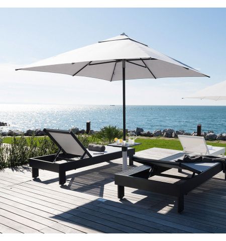 Зонт CREMA EOS EO2323B (Италия), 230x230 cм + Ветрозащитный купол + Чехол на молнии (190 см) + База для зонта B24 (50 kg) (Зонт для сада террасы бассейна)