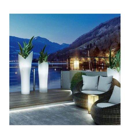 Кашпо ваза уличная с подсветкой LYXO ASSIA cache-pot H 85 cm with Led light outdoor - wire CH360-L00085