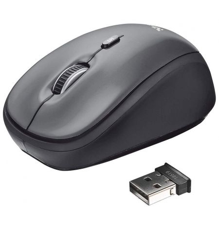 Мышь Trust Yvi Dual Mode Wireless Mouse, Bluetooth/2.4GHz wireless mouse: use your preferred connection method or use both to switch between devices, Black, TR-24208