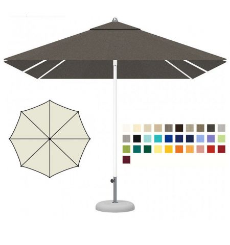 Зонт CREMA EOS EO2020B (Италия), 200x200 cм + Ветрозащитный купол + Чехол на молнии (190 см) + База для зонта B24 (50 kg) (Зонт для сада террасы бассейна)