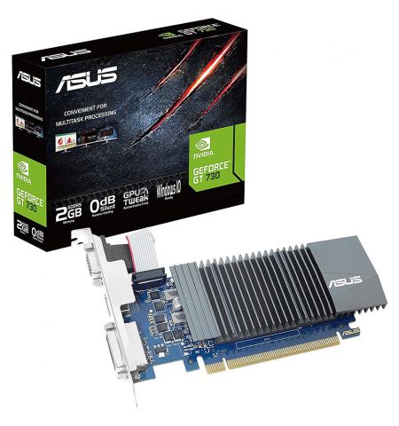 Видеокарта ASUS GT730-SL-2GD5-BRK-E, GeForce GT730 2GB GDDR5, 64-bit, GPU/Mem clock 732/5010MHz, PCI-Express 2.0, Dual VGA, D-Sub/DVI/HDM (placa video/видеокарта)