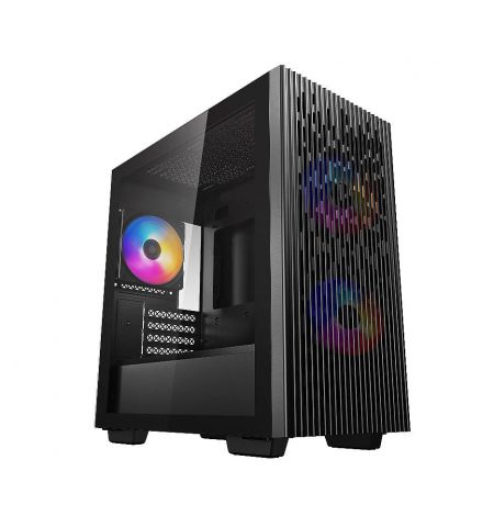 Корпус Case Middletower Deepcool MATREXX 40 3FS Micro-ATX Black no PSU, Side Window, 1xUSB3.0/ 1xUSB2.0/ Audio Pre-installed: 3x120mm tri-color fan