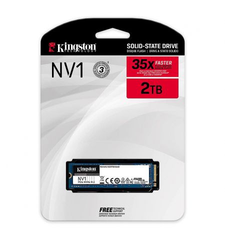 SSD накопитель 2TB SSD M.2 Type 2280 PCIe NVMe 3.0 x4 Kingston NV1 SNVS/2000G, Read 2100MB/s, Write 1700MB/s SSD накопитель 2TB SSD M.2 Type 2280 PCIe NVMe 3.0 x4 Kingston NV1 SNVS/2000G, Read 2100MB/s, Write 1700MB/s