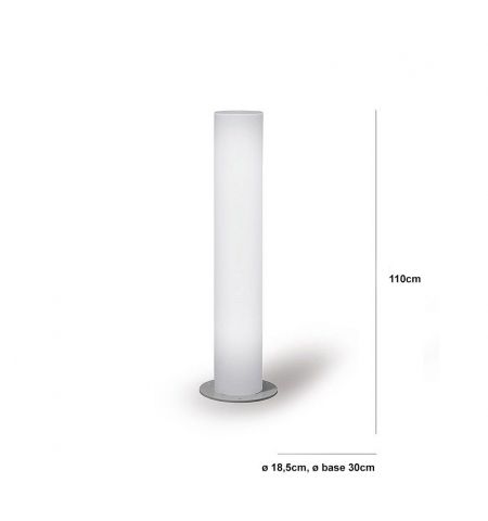 Уличный светильник столбик LYXO VERTIGO Column H 110 cm with Led tube Outdoor - wire - metal base - moq. 2 pcs on pallet LA307-HOR110