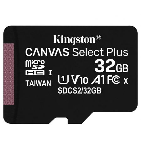 32GB Kingston Canvas Select Plus SDCS2/32GBSP microSDHC, 100MB/s, (Class 10 UHS-I) (card de memorie/карта памяти)