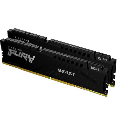 Оперативная Память 16GB DDR5 Dual-Channel Kit Kingston HyperX FURY Beast Black KF560C40BBK2-16 16GB (2x8GB) DDR5 PC5-48000 6000MHz CL40, Retail (memorie/память)