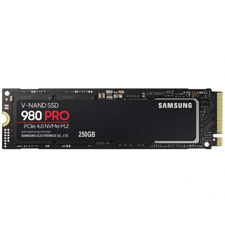 M.2 NVMe SSD 250GB  Samsung 980 PRO, PCIe 4.0 x4, M2 Type 2280, Read: 6400 MB/s, Write: 2700 MB/s, Read /Write: 500,000/600,000 IOPS, Elpis, 3DTLC