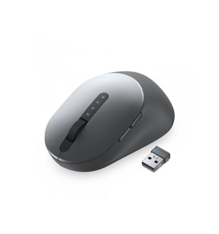 Dell Multi-Device Wireless Mouse - MS5320W, Titan grey, Wireless - 2.4 GHz, Bluetooth 5.0, Optical, 1600 dpi, 1 x AA Battery, 3 years Advanced Exchang