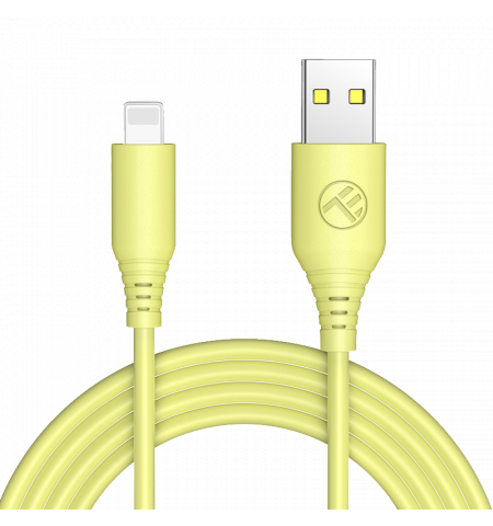 Cable silicone Tellur USB to Lightning, 3A, 1m, yellow