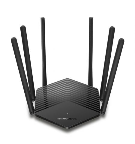 MERCUSYS MR50G AC1900 Wireless Dual Band Gigabit Router,SPEED: 600 Mbps at 2.4 GHz + 1300 Mbps at 5 GHz ,SPEC:  6× Antennas, 1× Gigabit WAN Port + 2×