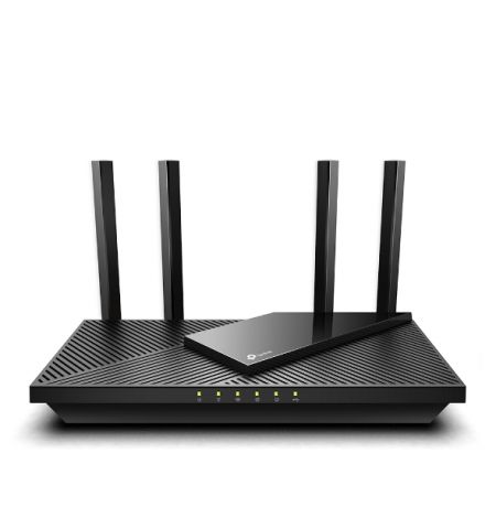 TP-LINK Archer AX55, AX3000 Dual-Band Wi-Fi 6 Router, SPEED: 574 Mbps at 2.4 GHz + 2402 Mbps at 5 GHz, SPEC: 4× Antennas, 1× Gigabit WAN Port + 4× Gig