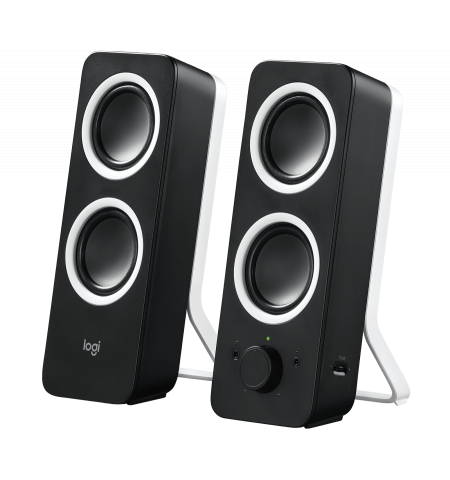 Speakers 2.0  Logitech Z200  5W (2 x 2.5W), 3.5mm input x 2, Headphone jack, Black