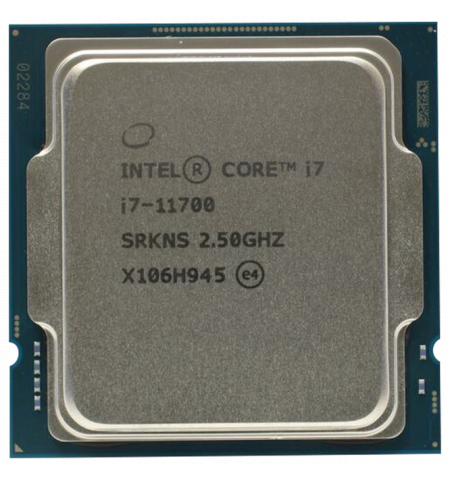 CPU Intel® Core™ i7-11700, S1200, 2.5-4.9GHz (8C/16T), 16MB Cache, Intel® UHD Graphics 750, 14nm 65W, tray