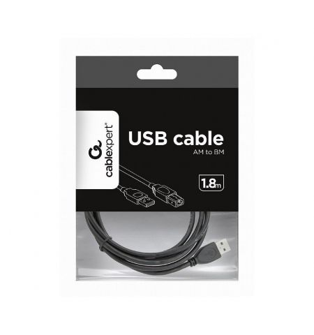 Gembird CCP-USB2-AMBM-6, Cable USB2.0 Professional series, 1.8 m, USB 2.0 A-plug B-plug, Black (cablu USB/кабель USB) Gembird CCP-USB2-AMBM-6, Cable USB2.0 Professional series, 1.8 m, USB 2.0 A-plug B-plug, Black (cablu USB/кабель USB)