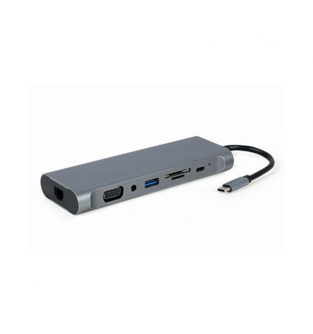 Gembird  A-CM-COMBO8-01, USB Type-C 8-in-1 multi-port adapter Gembird  A-CM-COMBO8-01, USB Type-C 8-in-1 multi-port adapter