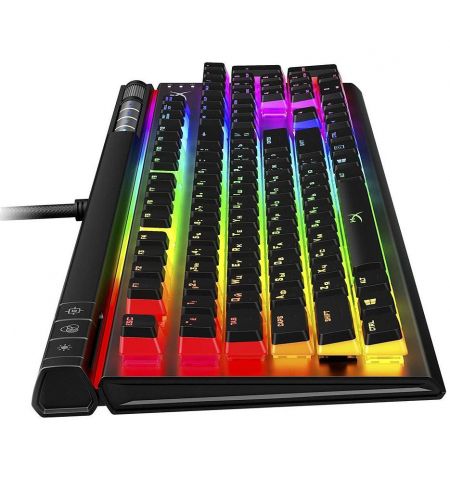 Клавиатура HYPERX Alloy Elite II RGB Mechanical Gaming Keyboard (RU), Mechanical keys (HyperX Red key switch) Backlight (RGB), 100% anti-ghosting, Key rollover: 6-key / N-key modes, Ultra-portable design, Solid-steel frame,  USB