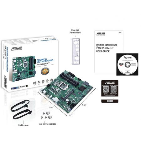 Материнская плата ASUS PRO B560M-C/CSM Intel B560, LGA1200, Dual DDR4 4600MHz, PCI-E 4.0/3.0 x16, 2xDisplay Port/HDMI, USB3.2, M.2 PCIe 4.0 x4 Socket, Intel Optane memory ready, SB 8-Ch., GigabitLAN Материнская плата ASUS PRO B560M-C/CSM Intel B560, LGA1200, Dual DDR4 4600MHz, PCI-E 4.0/3.0 x16, 2xDisplay Port/HDMI, USB3.2, M.2 PCIe 4.0 x4 Socket, Intel Optane memory ready, SB 8-Ch., GigabitLAN