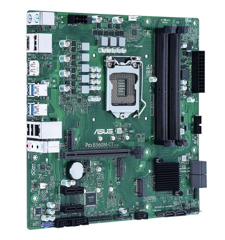 Материнская плата ASUS PRO B560M-C/CSM Intel B560, LGA1200, Dual DDR4 4600MHz, PCI-E 4.0/3.0 x16, 2xDisplay Port/HDMI, USB3.2, M.2 PCIe 4.0 x4 Socket, Intel Optane memory ready, SB 8-Ch., GigabitLAN