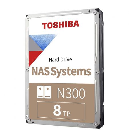 Жесткий диск 3.5 HDD 8TB Toshiba NAS Storage N300 HDWG480UZSVA 7200 rpm SATA3 6GB/s 256MB