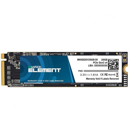 SSD накопитель 256GB SSD NVMe M.2 Gen 3 x4 Type 2280 Mushkin Element MKNSSDEV256GB-D8, Read 2000MB/s, Write 1400MB/s SSD накопитель 256GB SSD NVMe M.2 Gen 3 x4 Type 2280 Mushkin Element MKNSSDEV256GB-D8, Read 2000MB/s, Write 1400MB/s