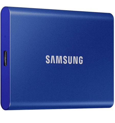 1TB Samsung Portable SSD T7 MU-PC1T0H/WW External SSD, Blue, Read 1050 MB/s, Write 1000 MB/s, Shock Resistance, USB 3.2 Gen.2 (SSD extern/внешний SSD)