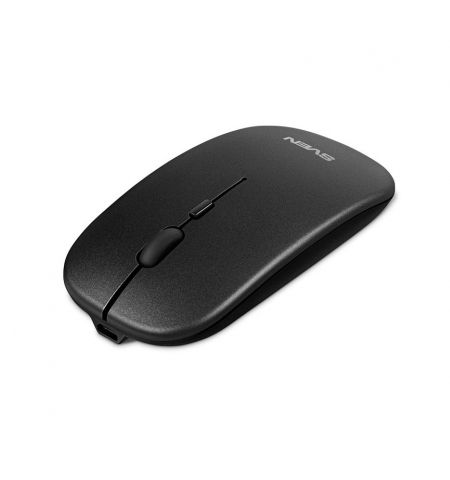 Мышь SVEN RX-565SW Wireless Black, Optical Mouse, rechargeable 400mAh, 2.4GHz, Nano Receiver, 1600dpi, Silent buttons, Black (mouse/мышь)
