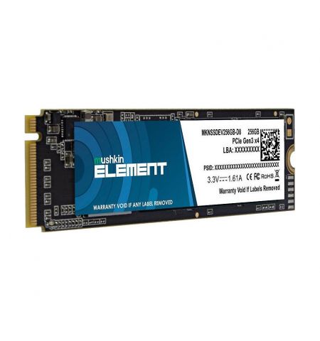 SSD накопитель 256GB SSD NVMe M.2 Gen 3 x4 Type 2280 Mushkin Element MKNSSDEV256GB-D8, Read 2000MB/s, Write 1400MB/s