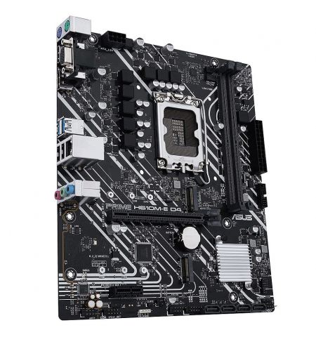 Материнская плата ASUS PRIME H610M-K D4 Intel H610, LGA1700, Dual DDR4 3200MHz, PCI-E 4.0 x16, D-Sub/HDMI, USB3.2, SATA 6 Gbps, M.2 slot, PCIe 3.0 x4 mode, SB 8-Ch., GigabitLAN, LED lighting