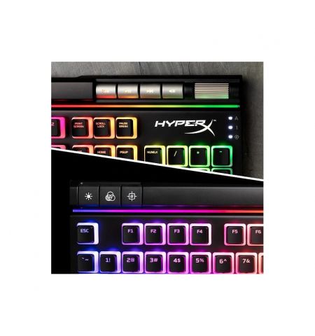 Клавиатура HYPERX Alloy Elite II RGB Mechanical Gaming Keyboard (RU), Mechanical keys (HyperX Red key switch) Backlight (RGB), 100% anti-ghosting, Key rollover: 6-key / N-key modes, Ultra-portable design, Solid-steel frame,  USB