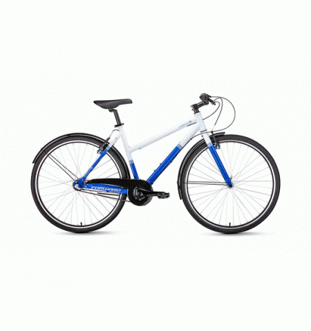 Городской велосипед FORWARD CORSICA 28 (28" 3 ск. рост 500 мм) 2018-2019, белый/синий