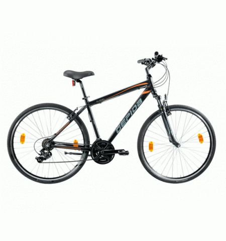 Велосипед городской мужской ALBOIN 200CRS 28" M-21S Рост-48 черно-оранжевый