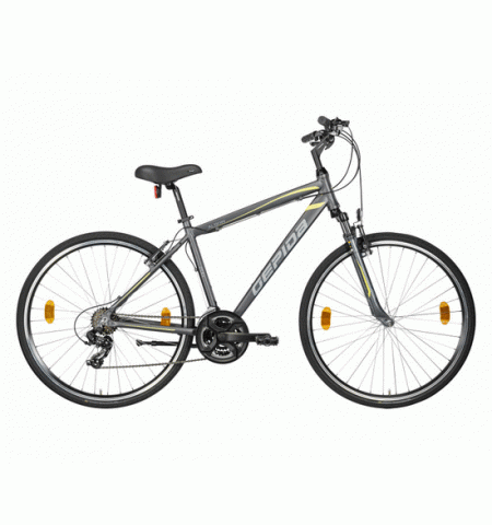 Велосипед городской мужской ALBOIN 200CRS 28" M-21S Рост-48 серо-желтый
