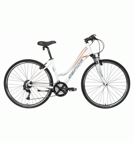 Велосипед городской женский ALBOIN 300CRS 28" L-24S Рост-48 бело-оранжевый