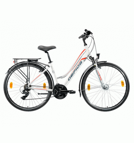 Велосипед городской женский ALBOIN 200 28" L-21S Рост-48 бело-оранжевый