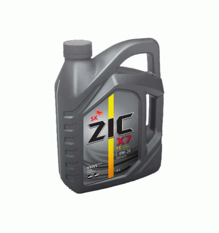 Синтетическое моторное масло  ZIC  X7  FE  0W-30  4L