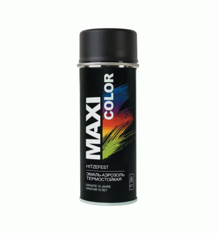 MX0008 Maxi Color RAL0008 термостойкая эмаль чёрный 400ml