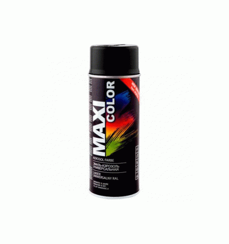 Аэрозольная краска Maxi Color MX9011 RAL9011 Графитовый черный 400ml