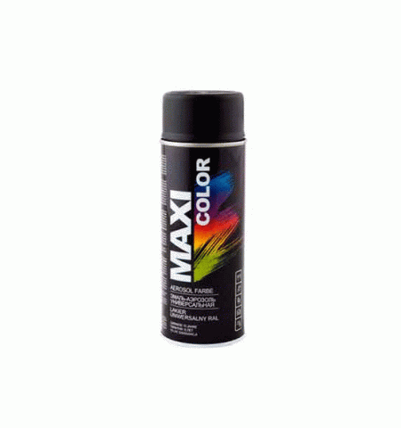Спрей-краска MX9017 Maxi Color RAL9017 Черная глянец 400ml