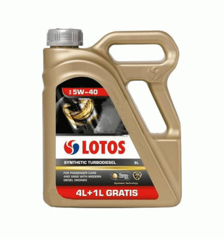 Масла европейского качества LOTOS Synthetic Turbodiesel SAE 5W40 4+1 5L