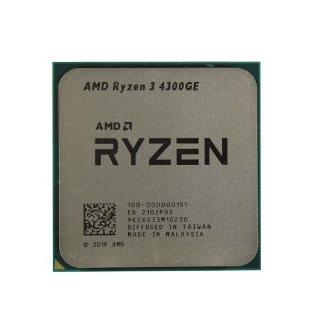 CPU AMD Ryzen 3 4300GE, Socket AM4, 3.5-4.0GHz (4C/8T), 4MB L3, Radeon Vega 6 Graphics, 7nm 35W, Tray  100-100000151MPK