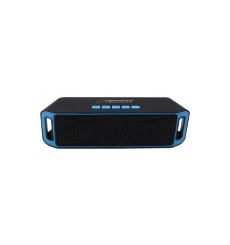 Esperanza FOLK EP126KB, Bluetooth Portable Speaker, power: 6W (2 x 3W), Black/Blue, Built-in FM Radio, Bluetooth profiles: A2DP, AVRCP, HFP, HSP, Blue