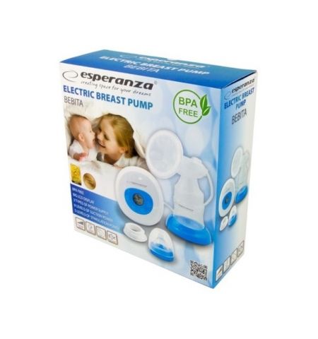 Breast Pump Electric Esperanza BEBITA ECM001B, pressure: 0.32 bar, 2 working modes: stimulation and suction, 9 suction levels, 5 stimulation levels, B