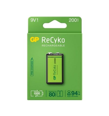 GP ReCyco 20R8H-EB1 200mAh 9V