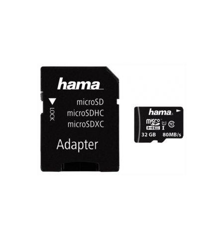 Hama 32GB MicroSD Card + SD Adapter