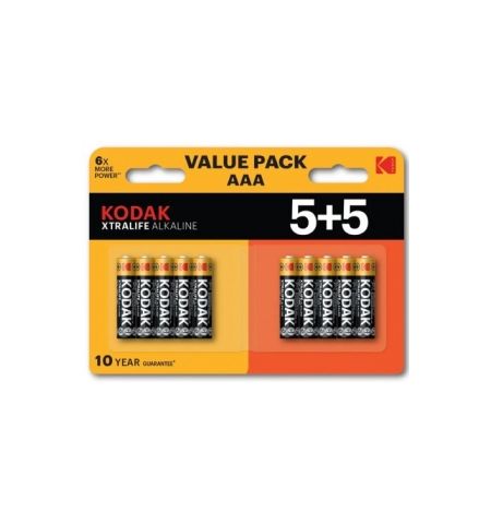 Kodak Xtralife Alkaline AAA 5+5 pack